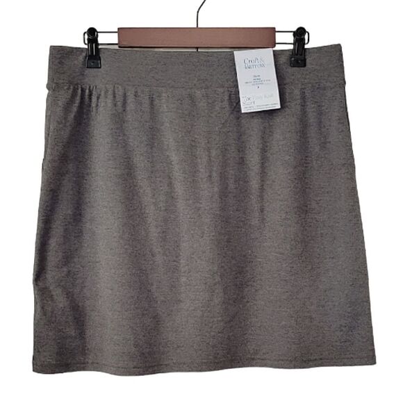 Craft & Barrow Gray Mid Rise Easy Knit Skorts Size M - Picture 2 of 8